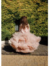 Mauve Velvet Tulle Cloud Flower Girl Dress